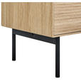 SIDEBOARD  200/80/40 cm 3 Schublade(n)  - Eichefarben/Schwarz, KONVENTIONELL, Glas/Holzwerkstoff (200/80/40cm) - Xora