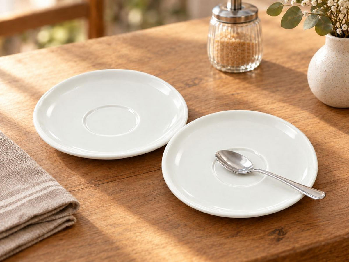 UNTERTASSENSET 2-teilig  - Weiß, Trend, Keramik (14,7/1,7cm) - Dieter Knoll