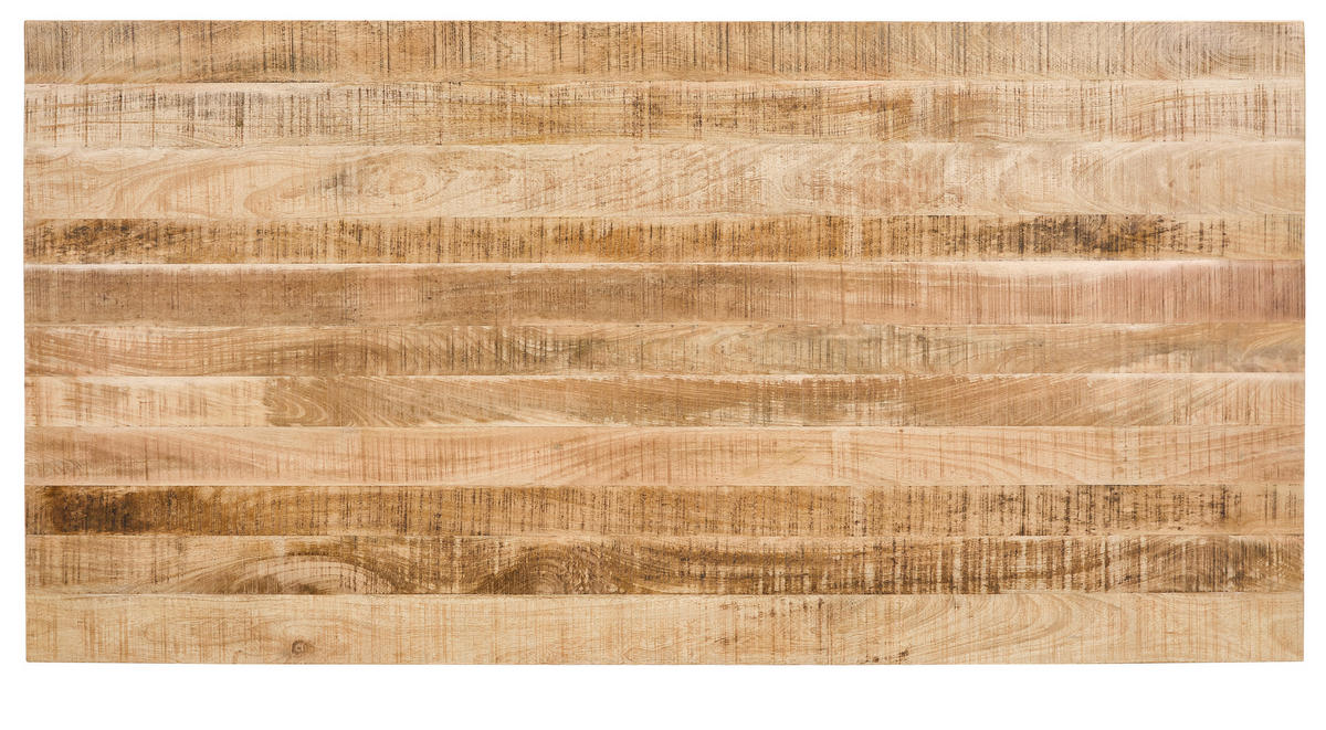 ESSTISCH Mangoholz vollmassiv rechteckig Naturfarben, Schwarz  - Schwarz/Naturfarben, LIFESTYLE, Holz/Metall (180/90/76cm) - Landscape