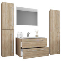 BADEZIMMER  in 127 cm  - Weiß/Grau, MODERN, Keramik/Holzwerkstoff (127cm) - MID.YOU