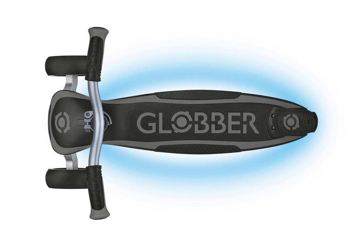 KINDERSCOOTER ULTIMUM LIGHTS  - Grau, Basics, Kunststoff/Metall (63/39,5/101cm) - GLOBBER