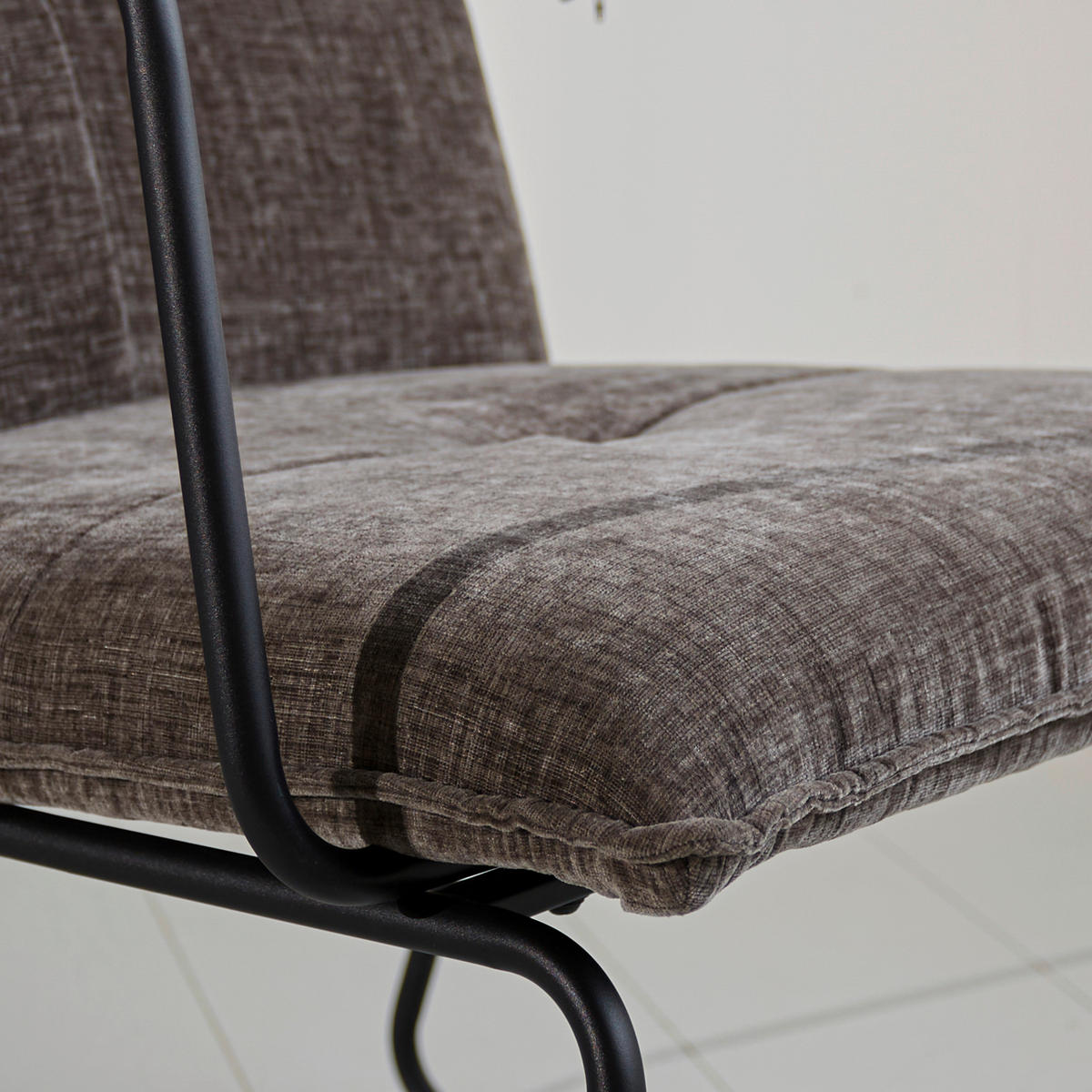 KRESLO, textil, sivá - čierna/sivá, Modern, kov/textil (65/80/68cm) - MID.YOU