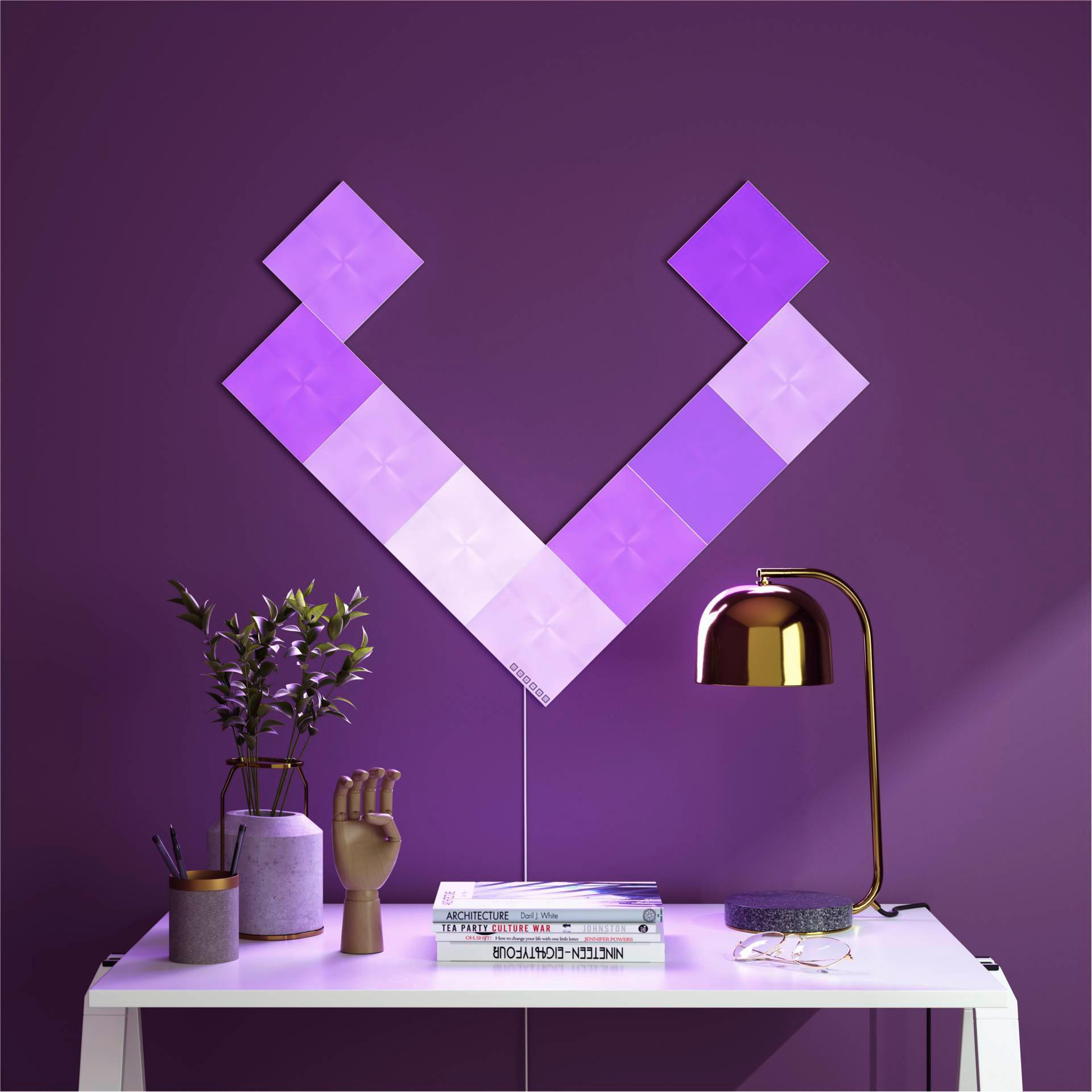 CANVAS STARTER KIT 9ER NANOLEAF CANVAS   - Weiß, Basics, Kunststoff (15/15cm)