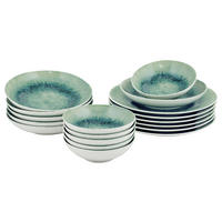 KOMBISERVICE Blau, Mintgrau 18-teilig 6 Personen  - Mintgrau/Blau, Basics, Keramik - P & B