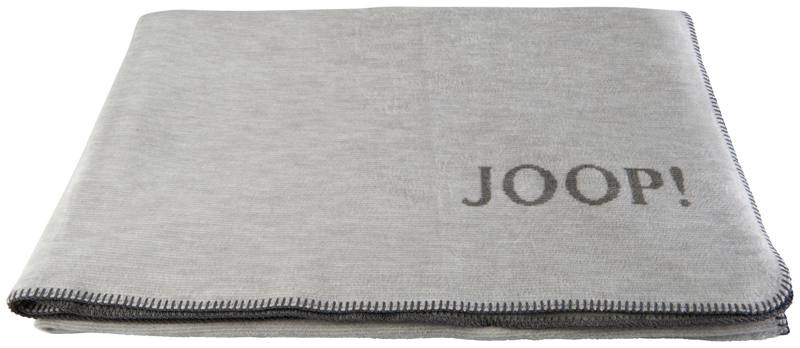 Joop! Wohndecke Melange-Doubleface Schiefer, Hellgrau 150x200 cm