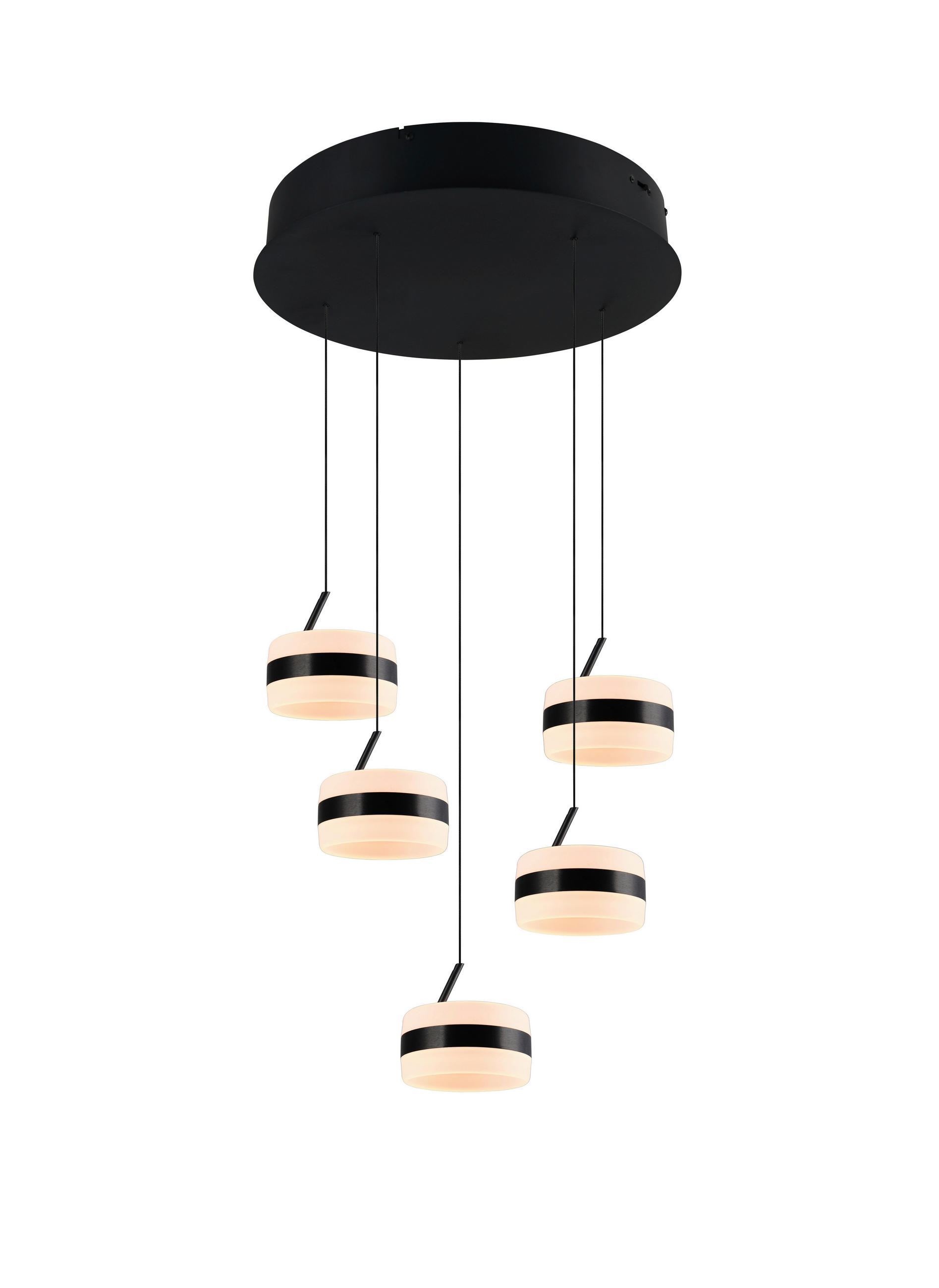 LED-HÄNGELEUCHTE 45/150 cm  - Schwarz/Weiß, Design, Kunststoff/Metall (45/150cm)