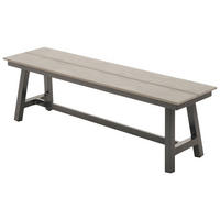 GARTENBANK 140/42/36,5 cm  in Hellgrau, Dunkelgrau  - Dunkelgrau/Hellgrau, Design, Kunststoff/Metall (140/42/36,5cm) - Amatio