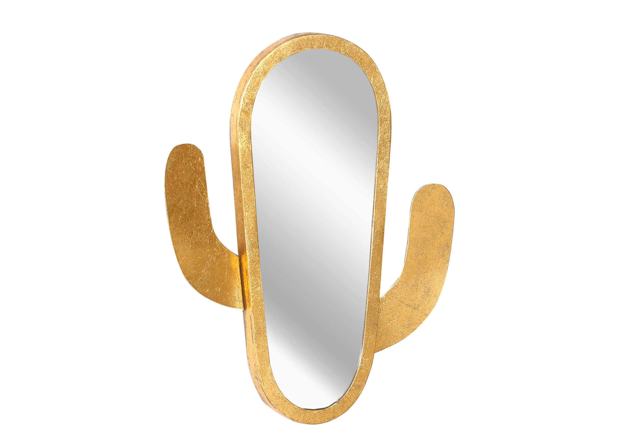 WANDSPIEGEL 41/50/3 cm    in Freiform  - Goldfarben, Design, Glas/Metall (41/50/3cm) - Landscape