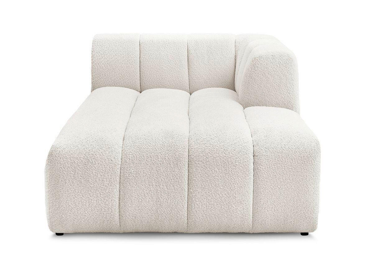 SOFAELEMENT ANNECY Bouclé Weiß  - Schwarz/Weiß, MODERN, Kunststoff/Textil (120/72/170cm)
