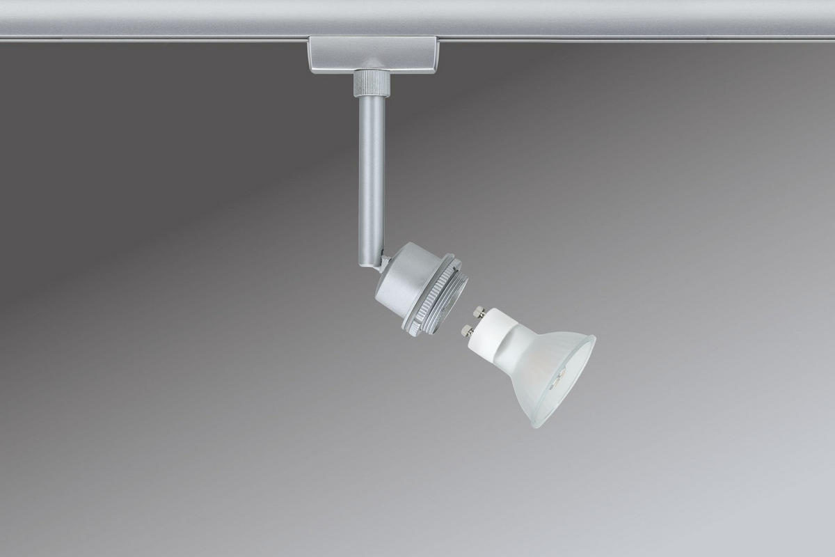 SCHIENENSYSTEM-STRAHLER URail 5/12,5 cm   - Chromfarben, Design, Metall (5/12,5cm) - Paulmann