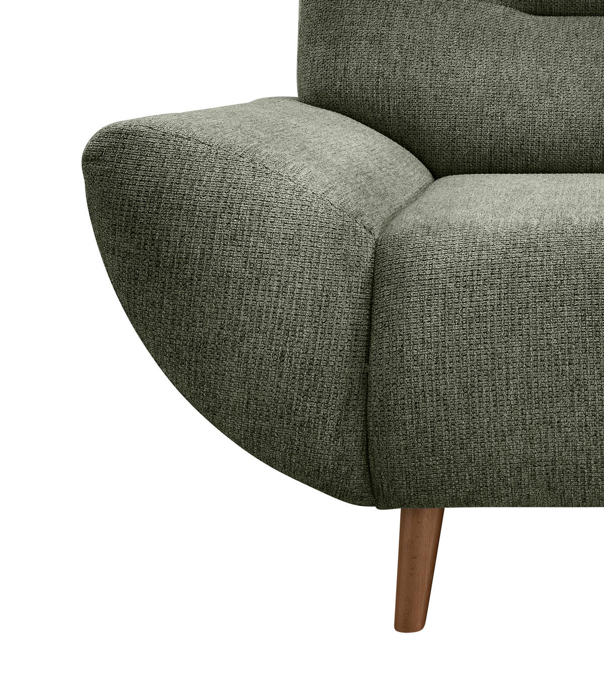 SESSEL in Chenille Dunkelgrün  - Wildeiche/Dunkelgrün, Modern, Holz/Textil (111/81/90cm) - MID.YOU