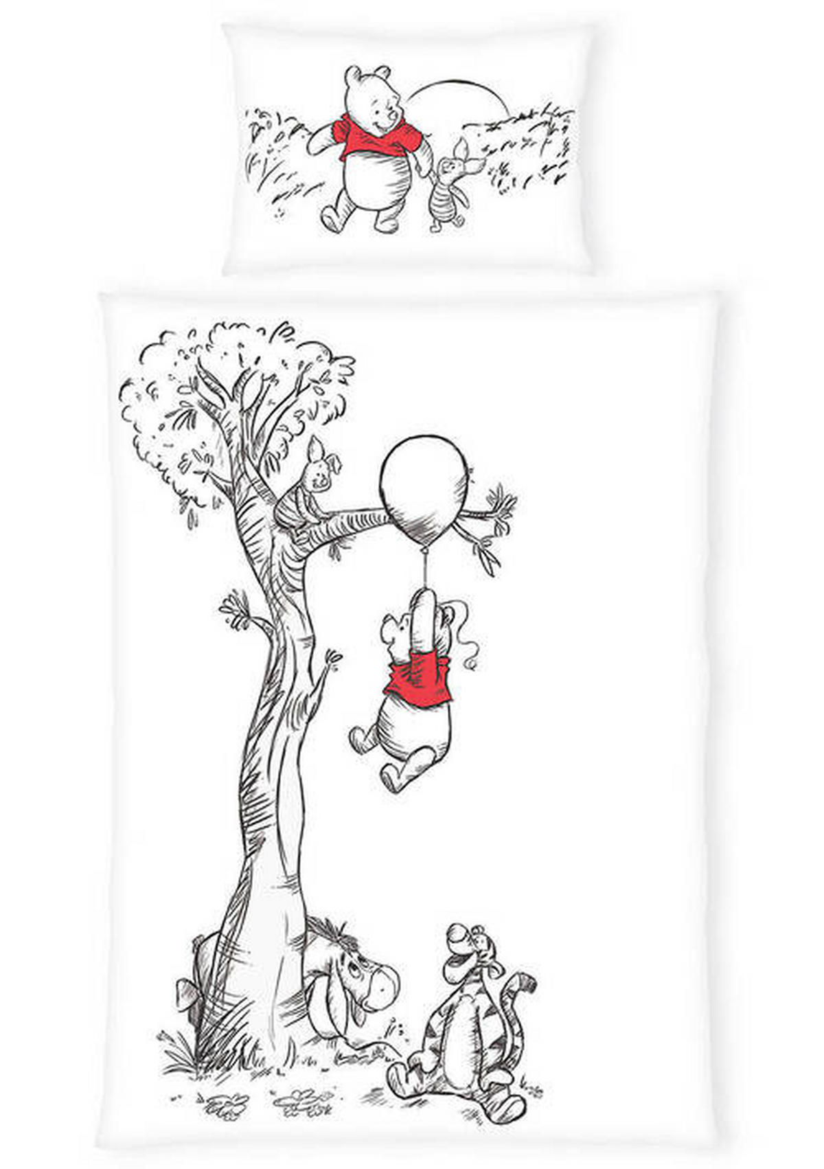 BABYBETTWÄSCHESET 100/135 cm  - Weiss/Rot, Konventionell, Textil (100/135cm) - Disney