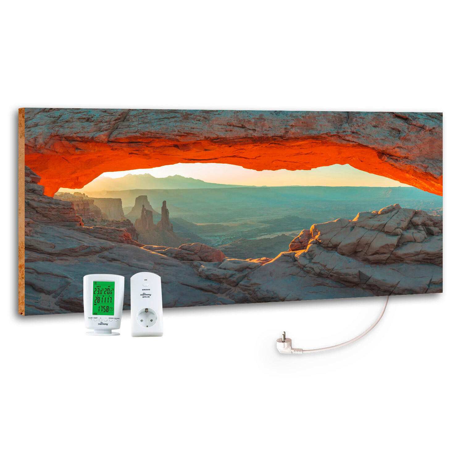 INFRAROT-HEIZPANEEL 40/100/2 cm 800 W Mountain  - MODERN, Stein (40/100/2cm) - marmony