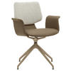 ARMLEHNSTUHL  in Echtleder naturbelassen  - Beige/Graubraun, Design, Leder/Textil (64/87/56,5cm) - Musterring
