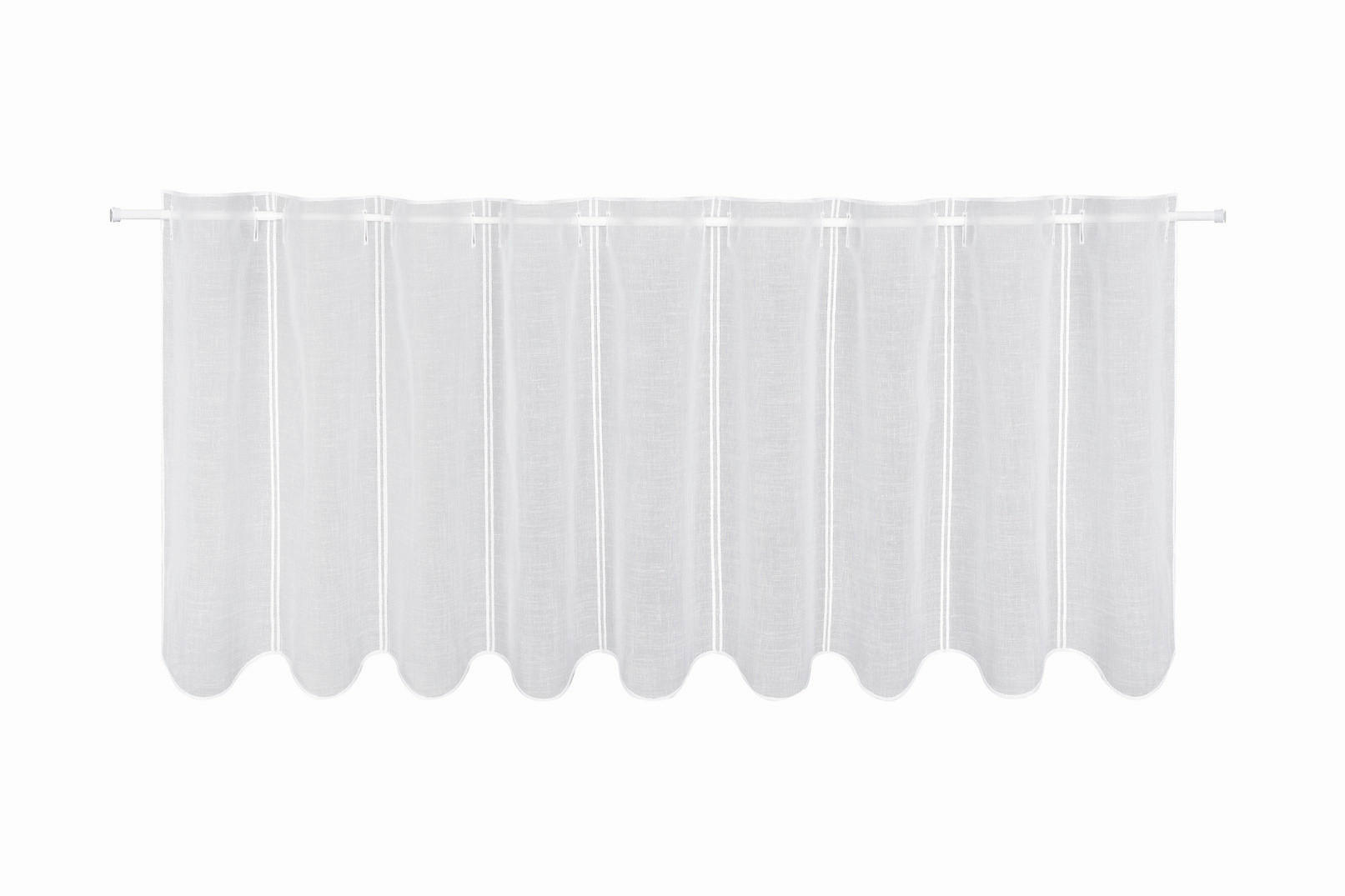 KURZGARDINE   145/45 cm   - Weiß, Basics, Textil (145/45cm)