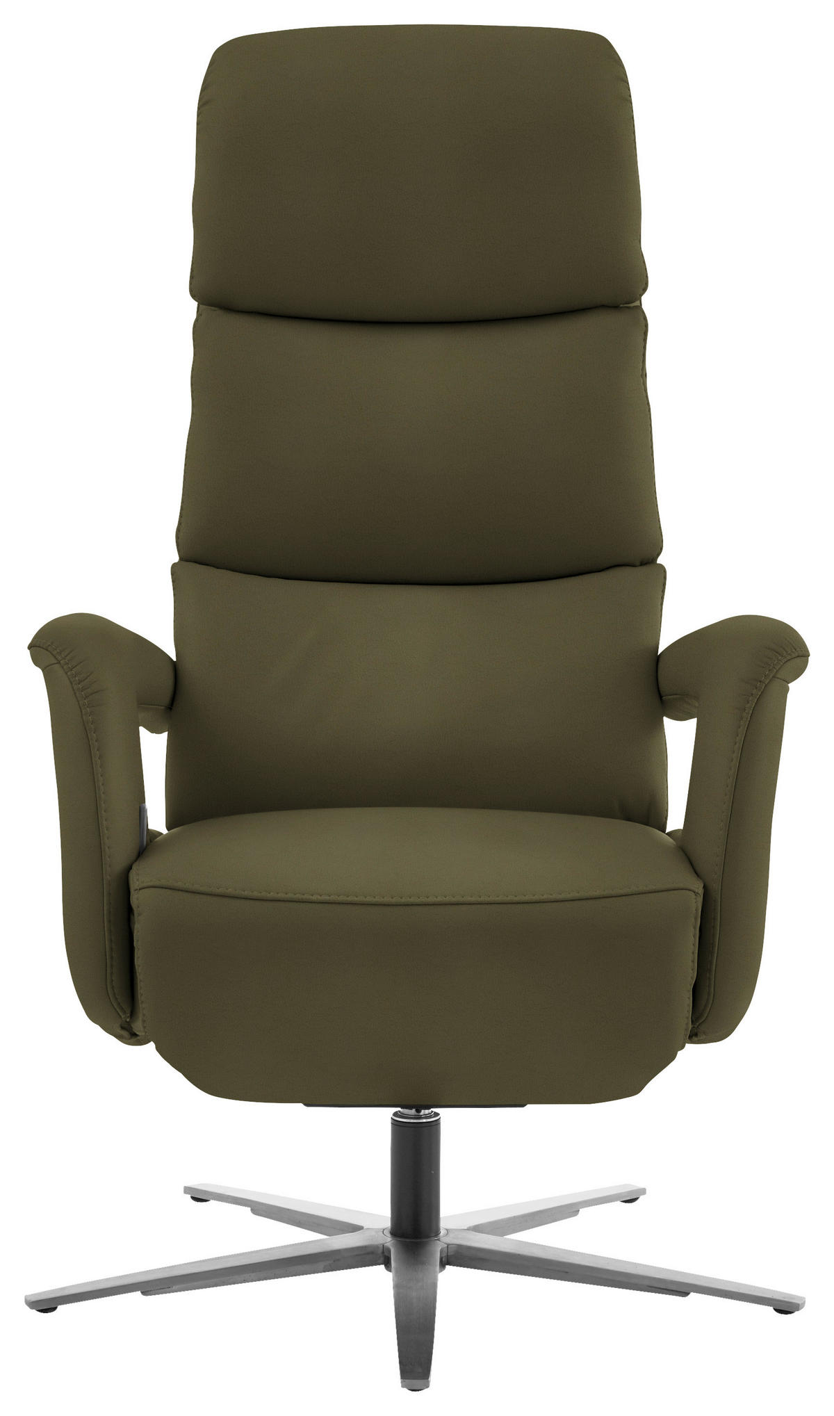 RELAXSESSEL in Leder Grün  - Edelstahlfarben/Grün, Design, Leder/Metall (76/119/86cm) - Dieter Knoll