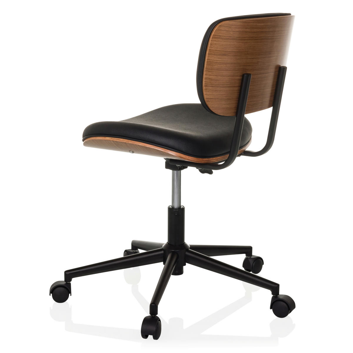 DREHSTUHL Schwarz  - Schwarz, MODERN, Leder/Kunststoff (59/73-83/59cm) - MID.YOU