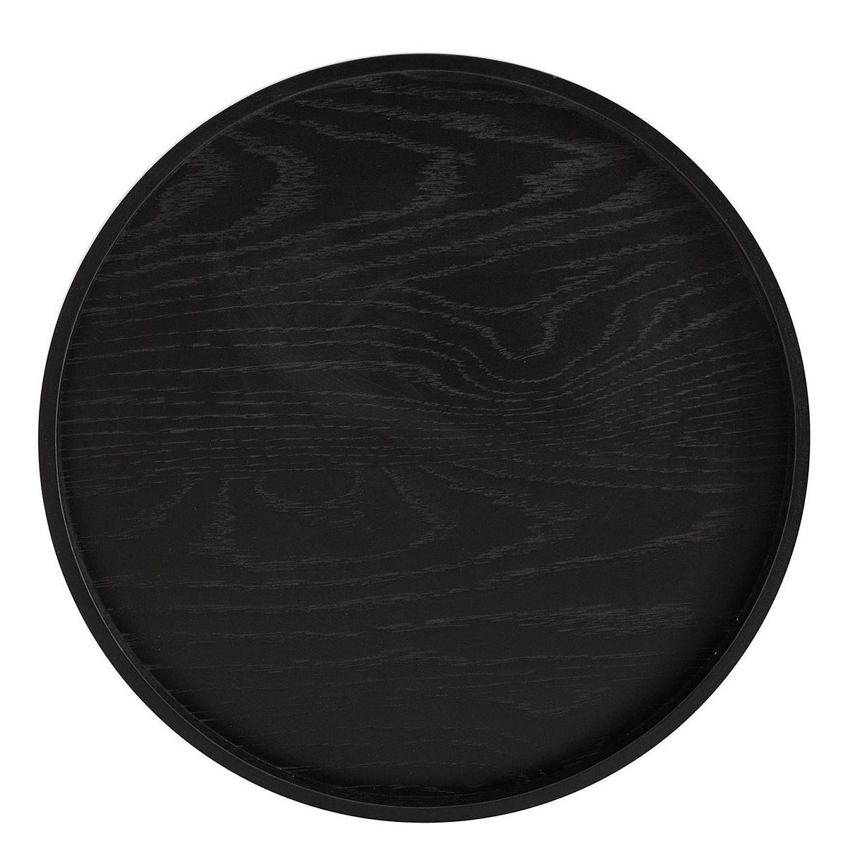 ODKLÁDACÍ STOLEK, dub, černá - černá, Moderní, dřevo/kompozitní dřevo (40/40/45cm) - home24