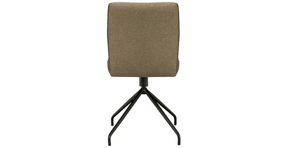 STUHL  , Stoffauswahl, Typenauswahl, Sitzfläche 360° drehbar  , Webstoff, Mikrofaser  ,  - Graubraun/Schwarz, Design, Textil/Metall (49/91/60cm) - Moderano