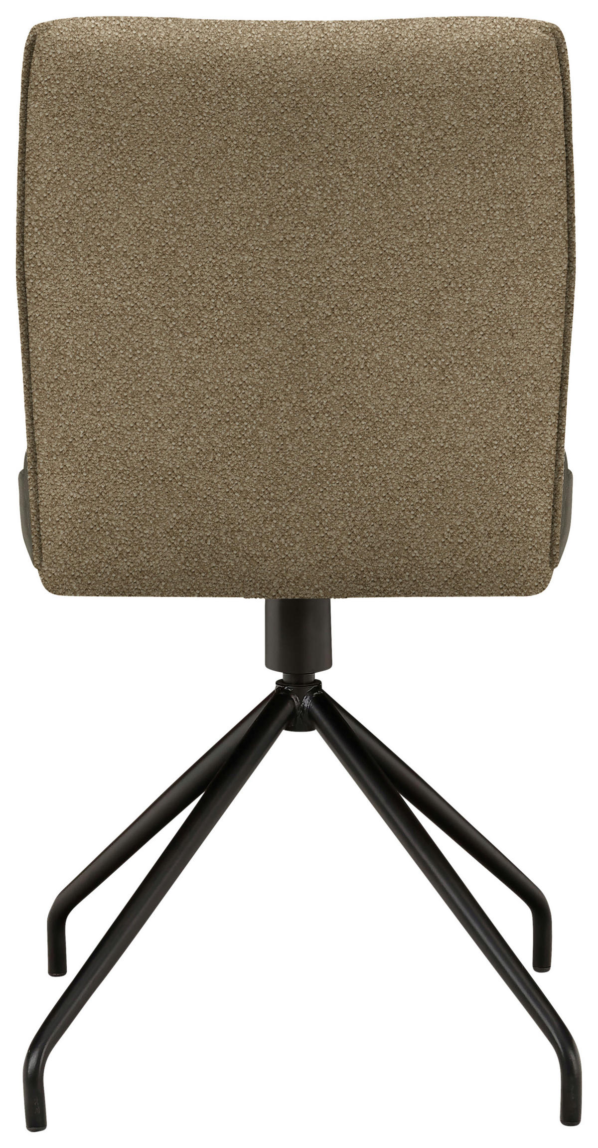 STUHL  in Stahl Webstoff, Mikrofaser Metall, Textil  - Graubraun/Schwarz, Design, Textil/Metall (49/91/60cm) - Moderano