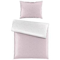 OBOJESTRANSKA POSTELJNINA HAVA 140/220 cm saten roza  - roza, Konvencionalno, tekstil (140/220cm) - Esposa