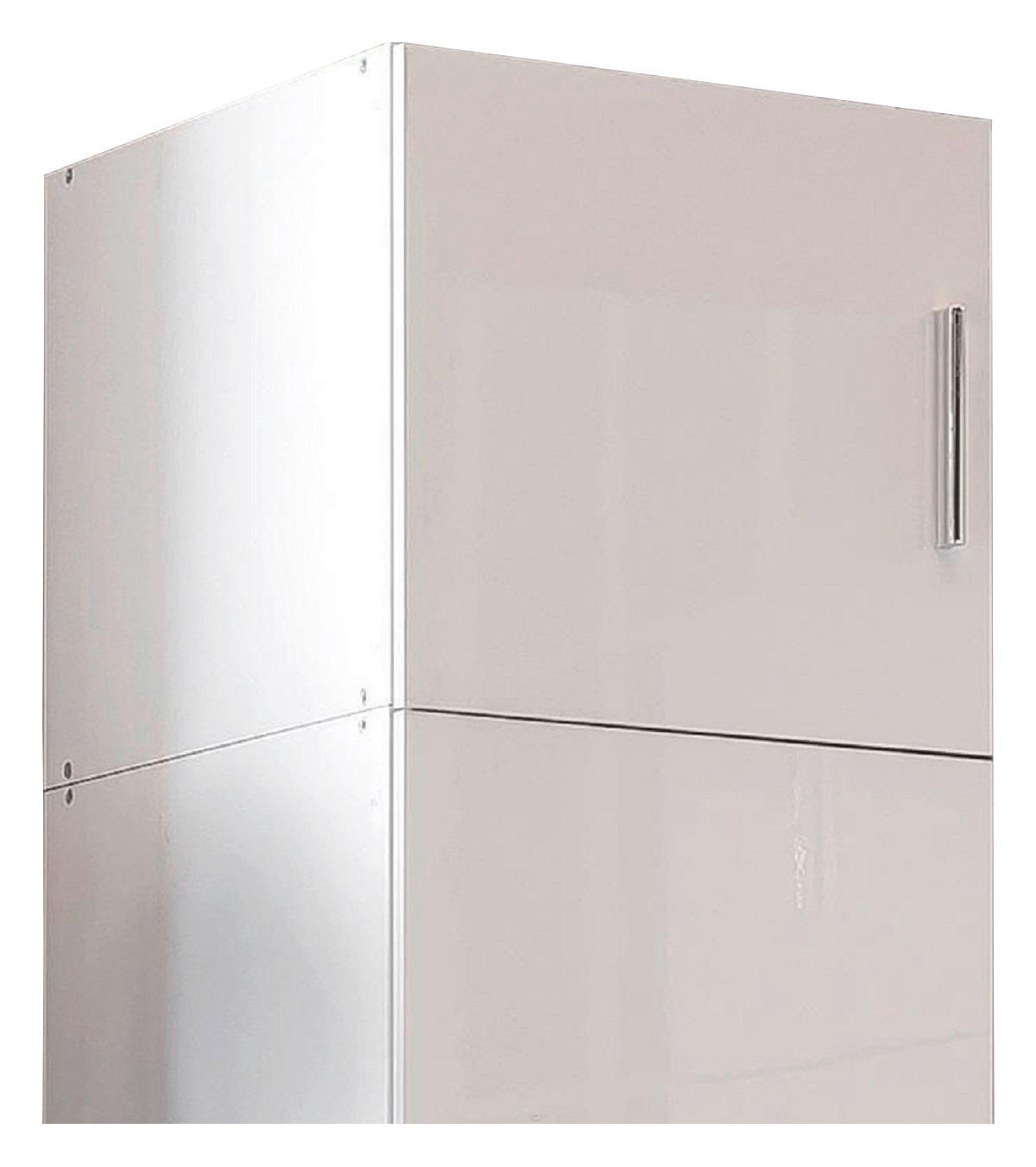 AUFSATZSCHRANK 40/40/54 cm  in  - Chromfarben/Weiß, KONVENTIONELL, Holzwerkstoff/Kunststoff (40/40/54cm) - Xora