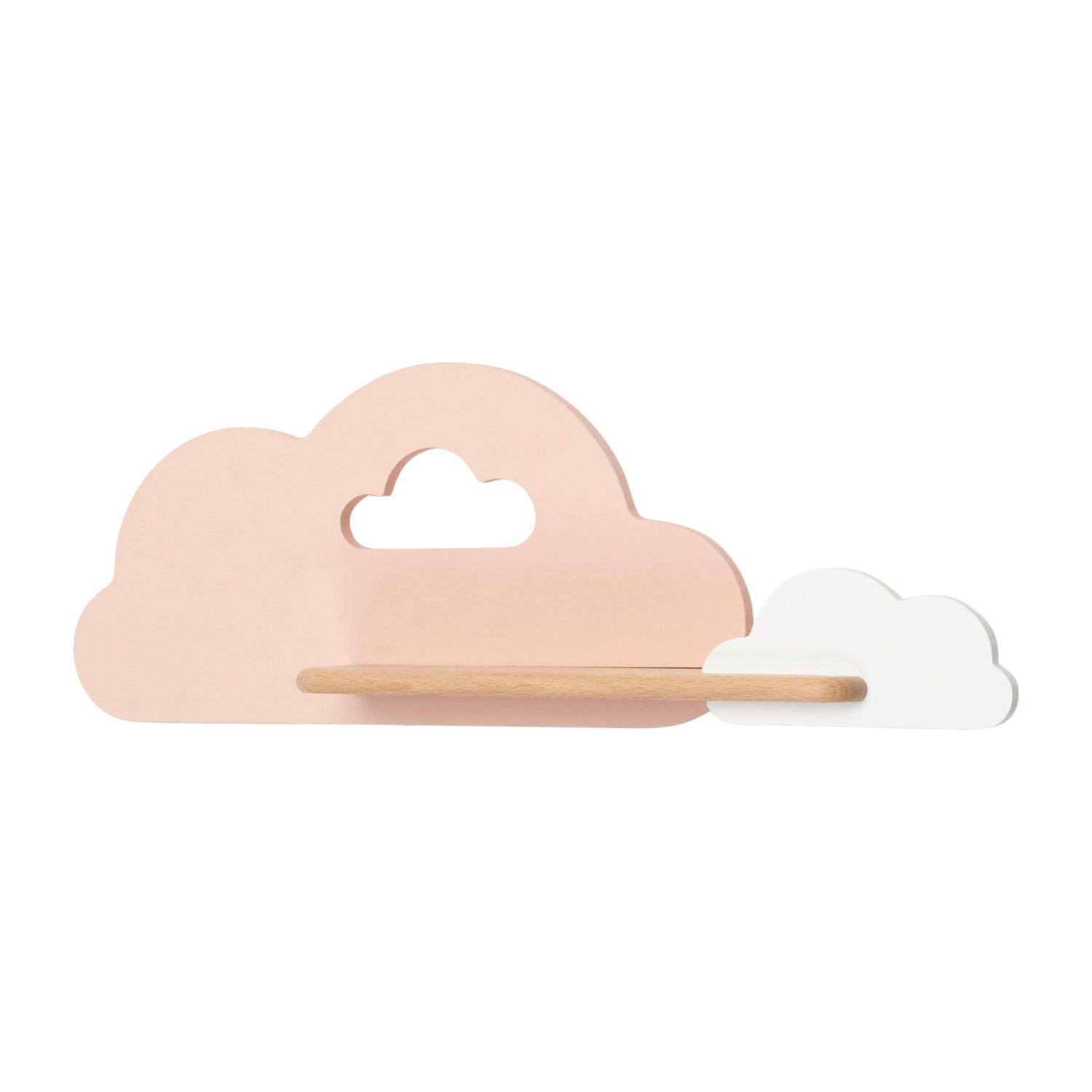 VÄGGLAMPA FÖR BARN Cloud 53/12/18.5 cm   - vit/pink, Basics, metall/trämaterial (53/12/18.5cm)