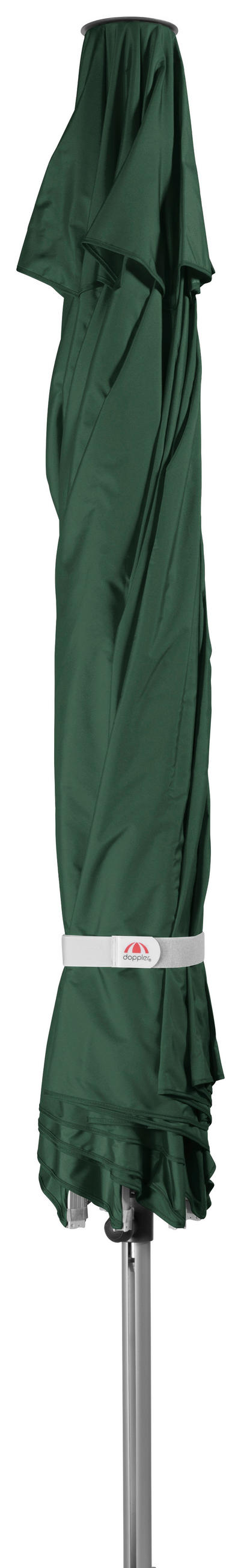SONNENSCHIRM 400 cm Dunkelgrün  - Dunkelgrün/Silberfarben, Basics, Textil/Metall (400/400cm) - Doppler