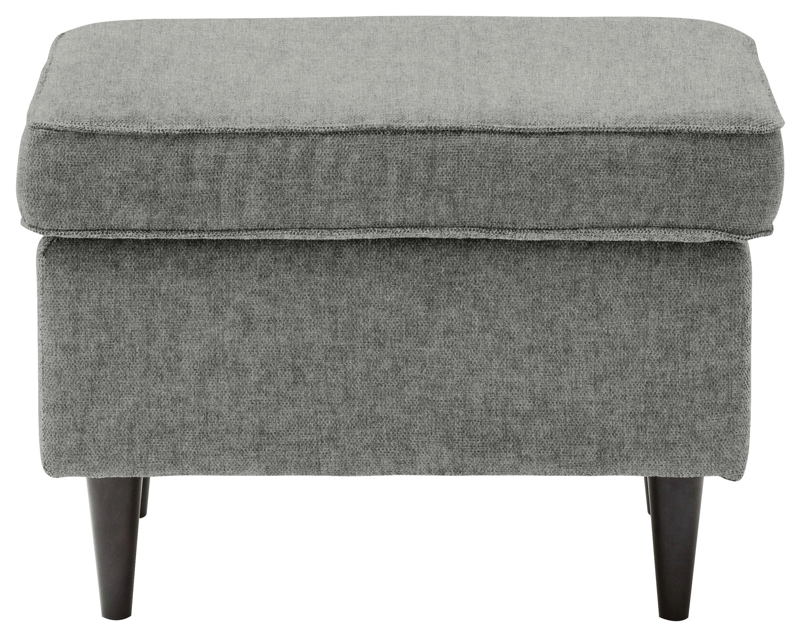 HOCKER Mikrovelours Grau  - Schwarz/Grau, Basics, Holz/Textil (63/43/42cm) - Carryhome