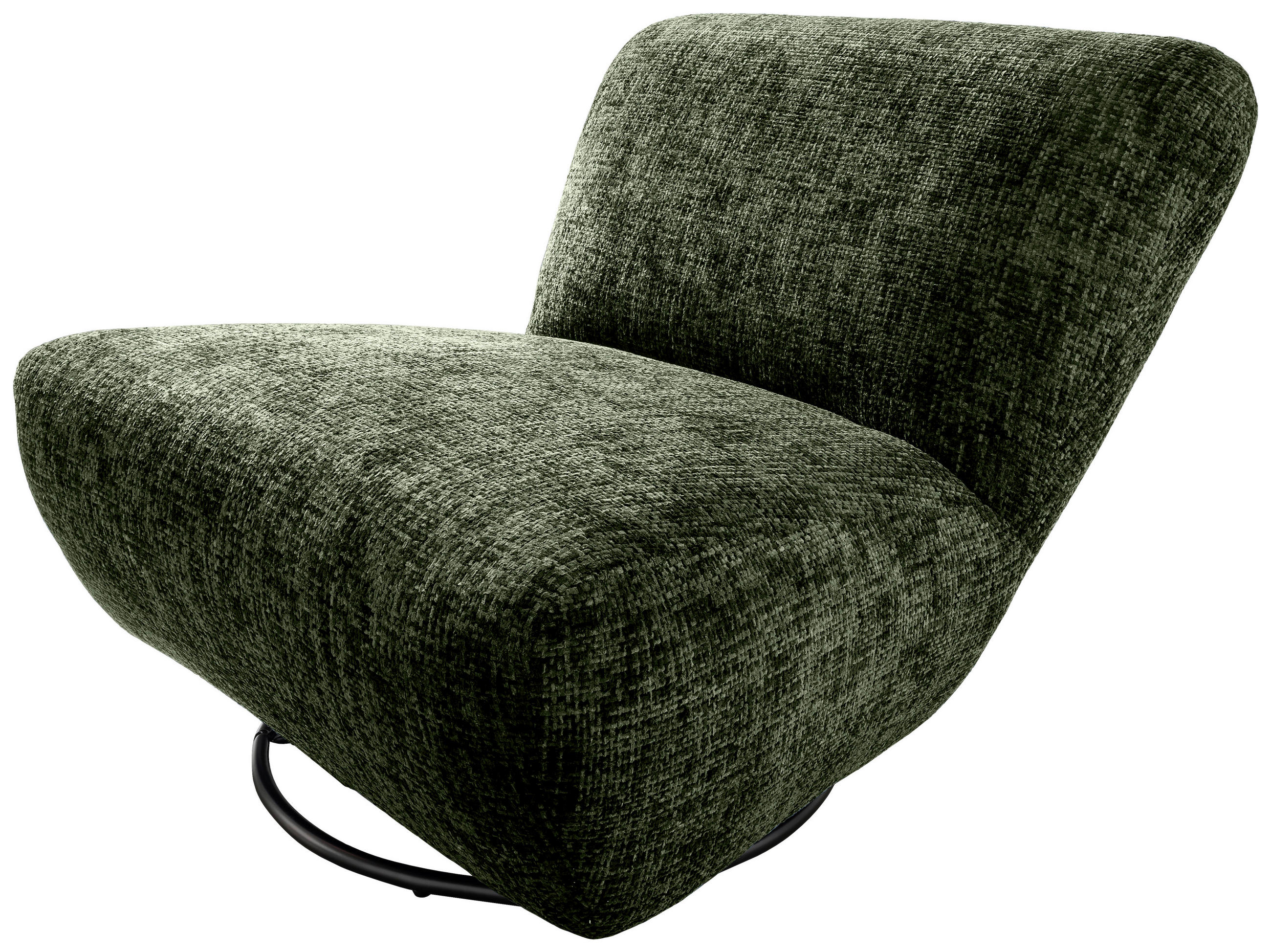 XXL-SESSEL in Struktur Dunkelgrün - Dunkelgrün/Schwarz, Trend, Textil/Metall (95/77/94cm) - Livetastic