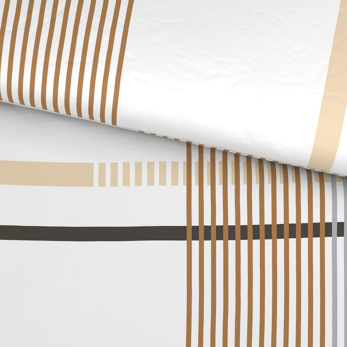 BETTWÄSCHE TANJA Satin 140/200 cm  - Beige/Grau, KONVENTIONELL, Textil (140/200cm) - Novel