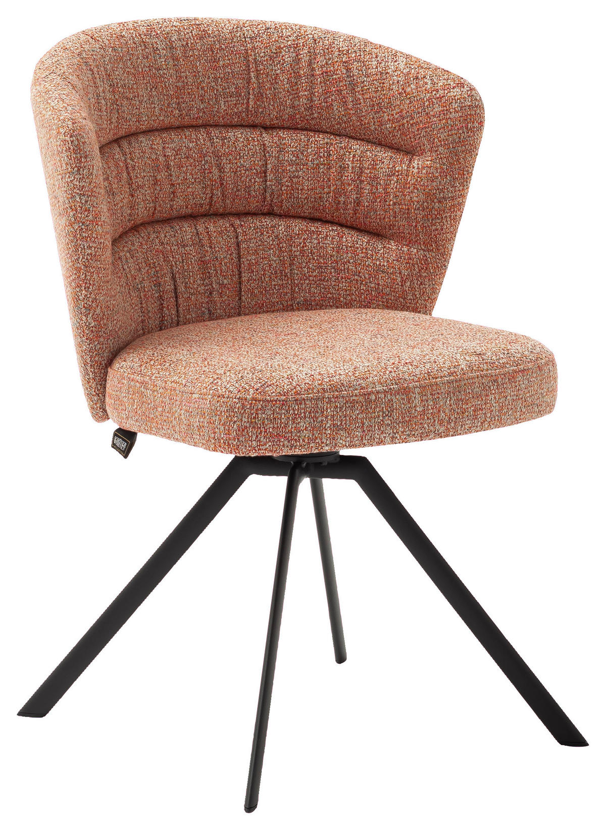 ARMLEHNSTUHL  in Stahl Struktur  - Anthrazit/Rot, Design, Textil/Metall (63/83/63cm) - Schöner Wohnen