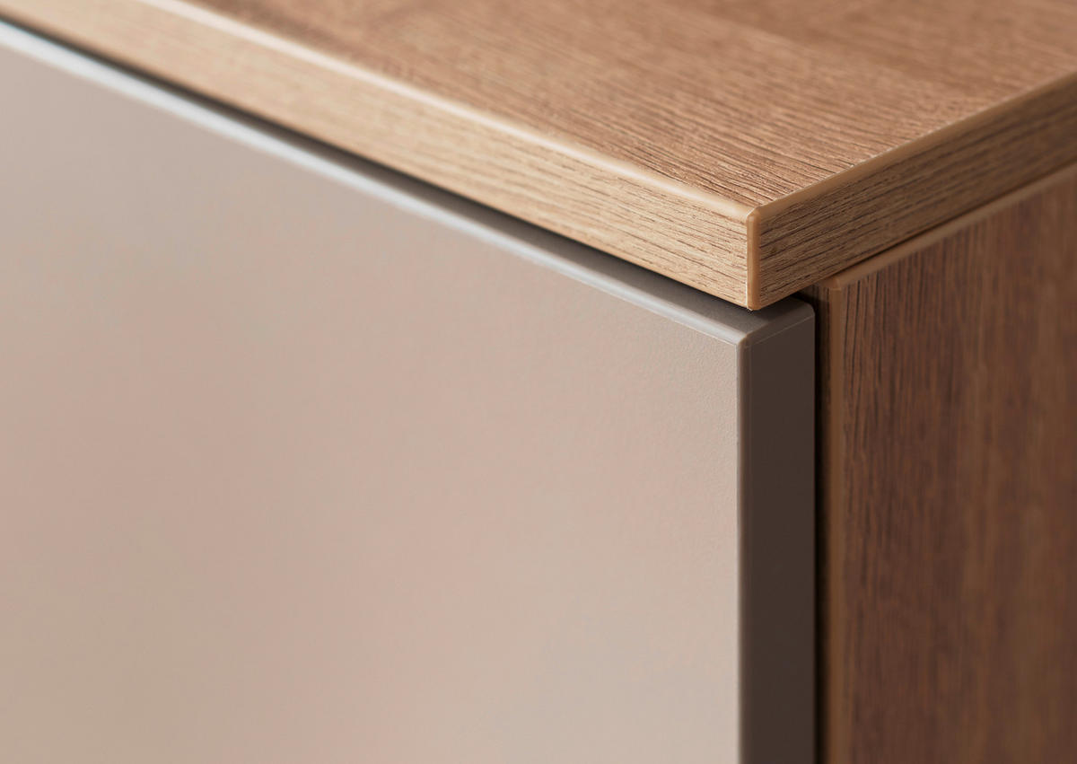 SCHUHSCHRANK  in 80/200/38 cm  - Eichefarben/Silberfarben, Basics, Holzwerkstoff/Kunststoff (80/200/38cm) - Moderano