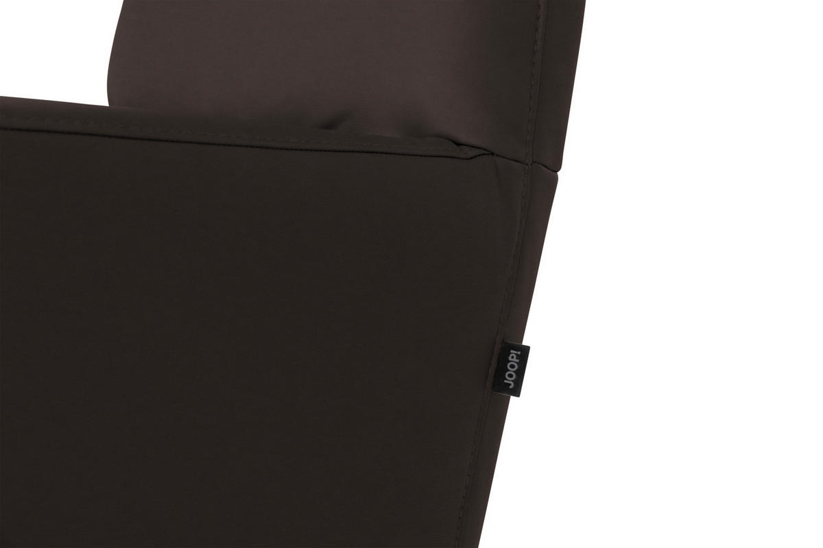 RELAXSESSEL Leder Schwarzbraun  - Schwarzbraun/Schwarz, Modern, Leder/Metall (66/110/83cm) - Joop!
