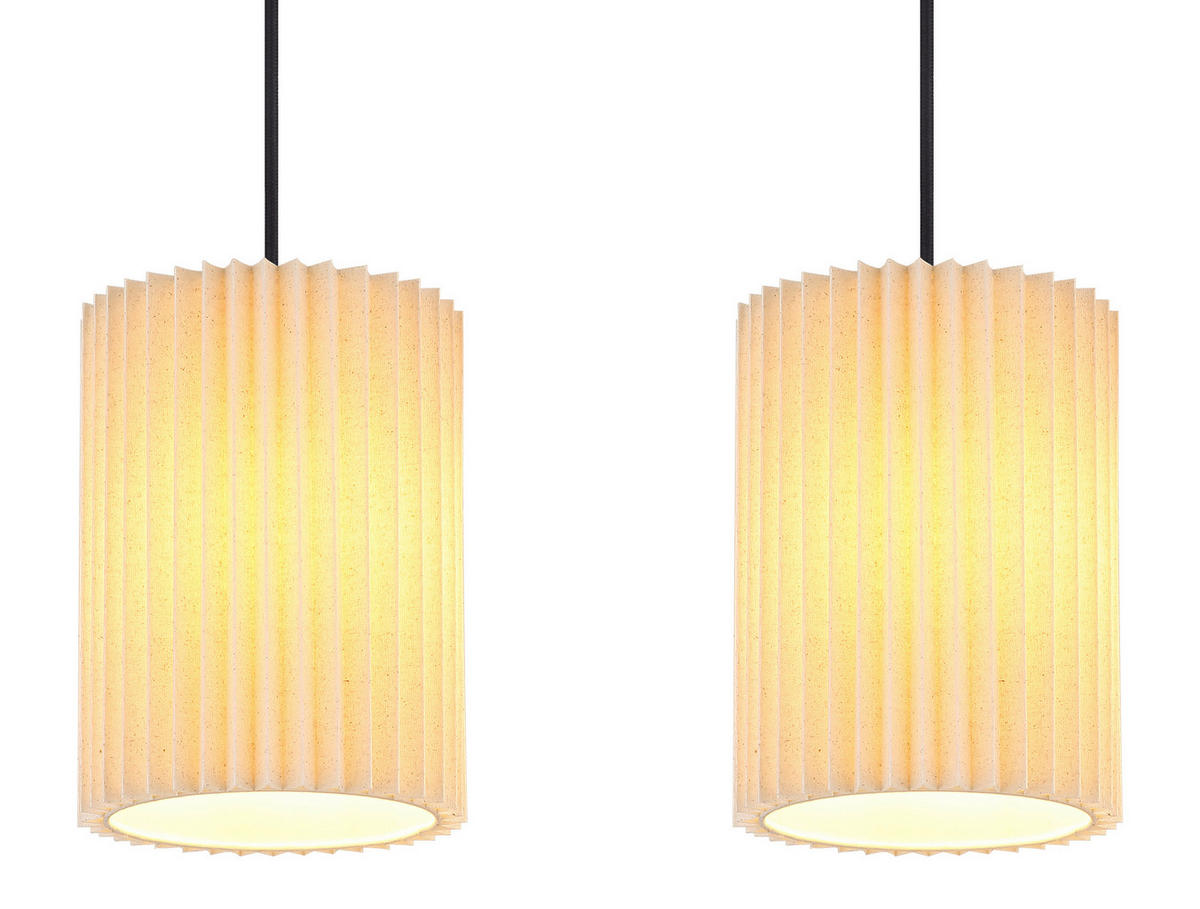 ZÁVĚSNÉ SVÍTIDLO, 85/20/120 cm  - černá/přírodní barvy, Basics, kov/textil (85/20/120cm) - Globo