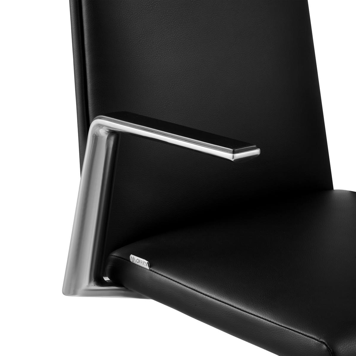 BESUCHERSTUHL  in Schwarz  - Silberfarben/Schwarz, MODERN, Kunststoff/Metall (65/93/62cm) - MID.YOU