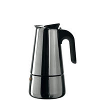 ESPRESSOKOCHER  - Silberfarben/Schwarz, Basics, Kunststoff/Metall (12,5/20,8/10cm) - Leonardo