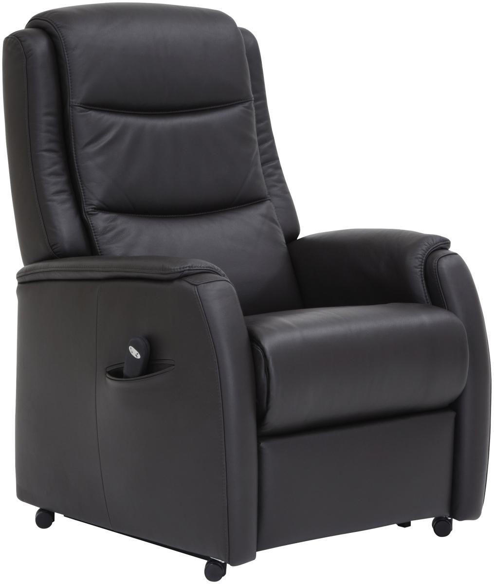 FERNSEHSESSEL Echtleder Dunkelbraun  - Dunkelbraun/Schwarz, KONVENTIONELL, Leder/Kunststoff (72/109/82cm) - Valdera