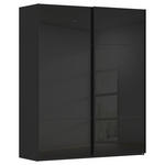 SCHWEBETÜRENSCHRANK  in Schwarz  - Schwarz, KONVENTIONELL, Glas/Holzwerkstoff (181/223/67cm) - Novel