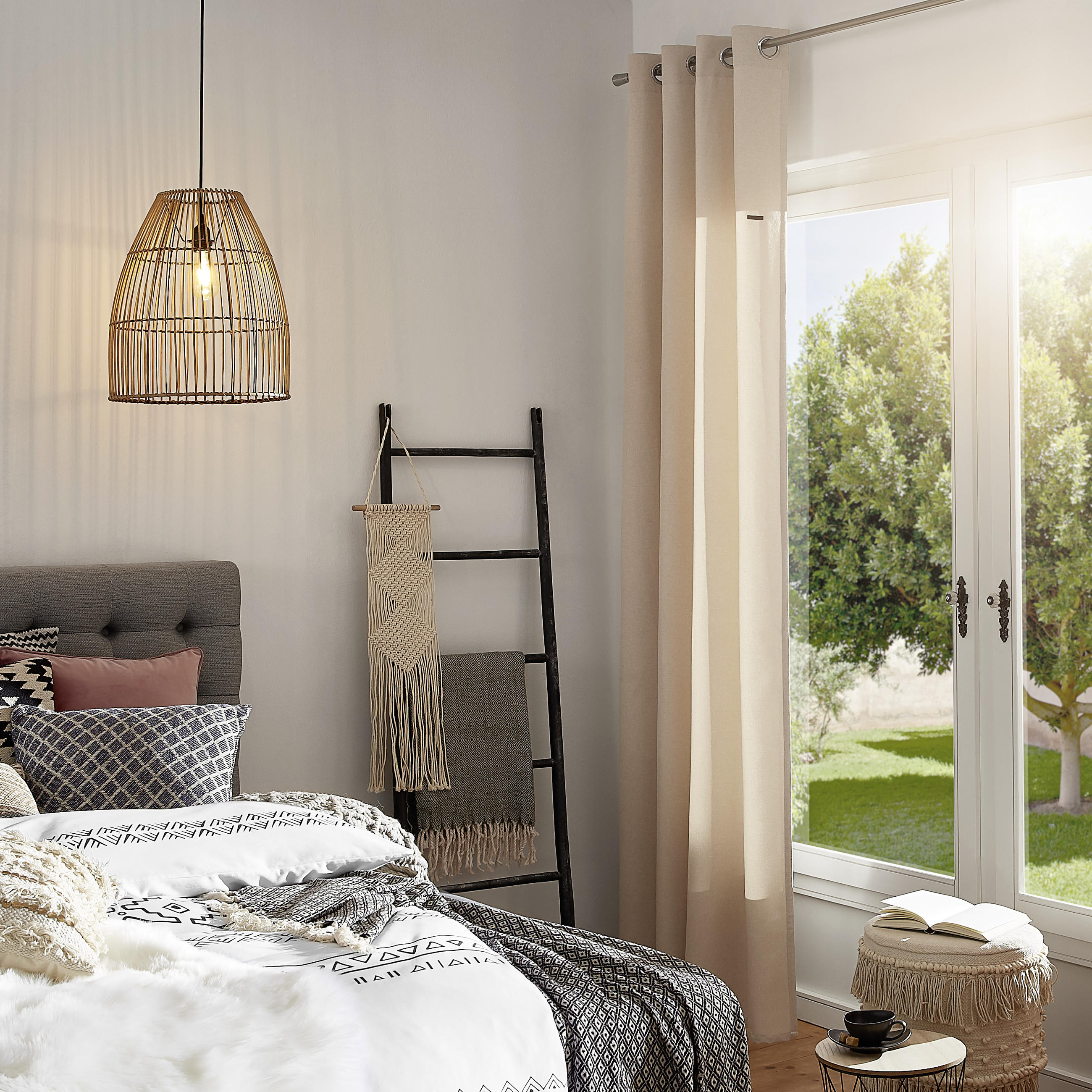 ÖSENSCHAL E-Harp blickdicht 140/250 cm   - Naturfarben, Basics, Textil (140/250cm) - Esprit