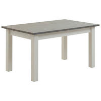 ESSTISCH in Holz 140/90/78 cm  - Weiß/Grau, ROMANTIK / LANDHAUS, Holz (140/90/78cm) - Boxxx