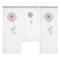 KURZGARDINEN 3ER SET   90/80 cm   - Rosa/Weiß, Basics, Textil (90/80cm)