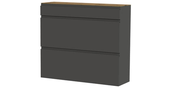 HÄNGESCHUHSCHRANK 110/97/33 cm - Eichefarben/Anthrazit, Design, Holzwerkstoff (110/97/33cm) - Moderano