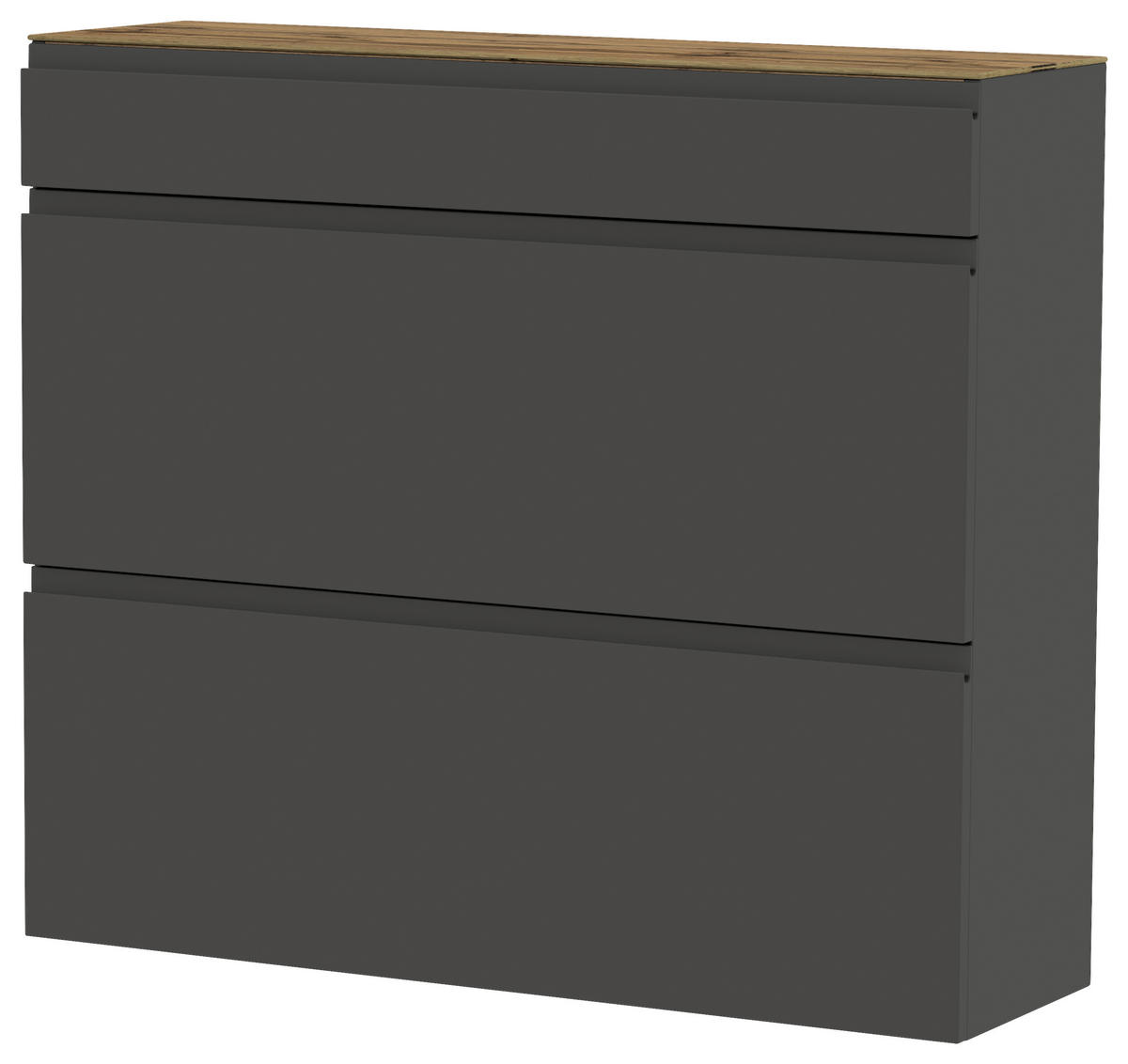 HÄNGESCHUHSCHRANK 110/97/33 cm  - Eichefarben/Anthrazit, Design, Holzwerkstoff (110/97/33cm) - Moderano