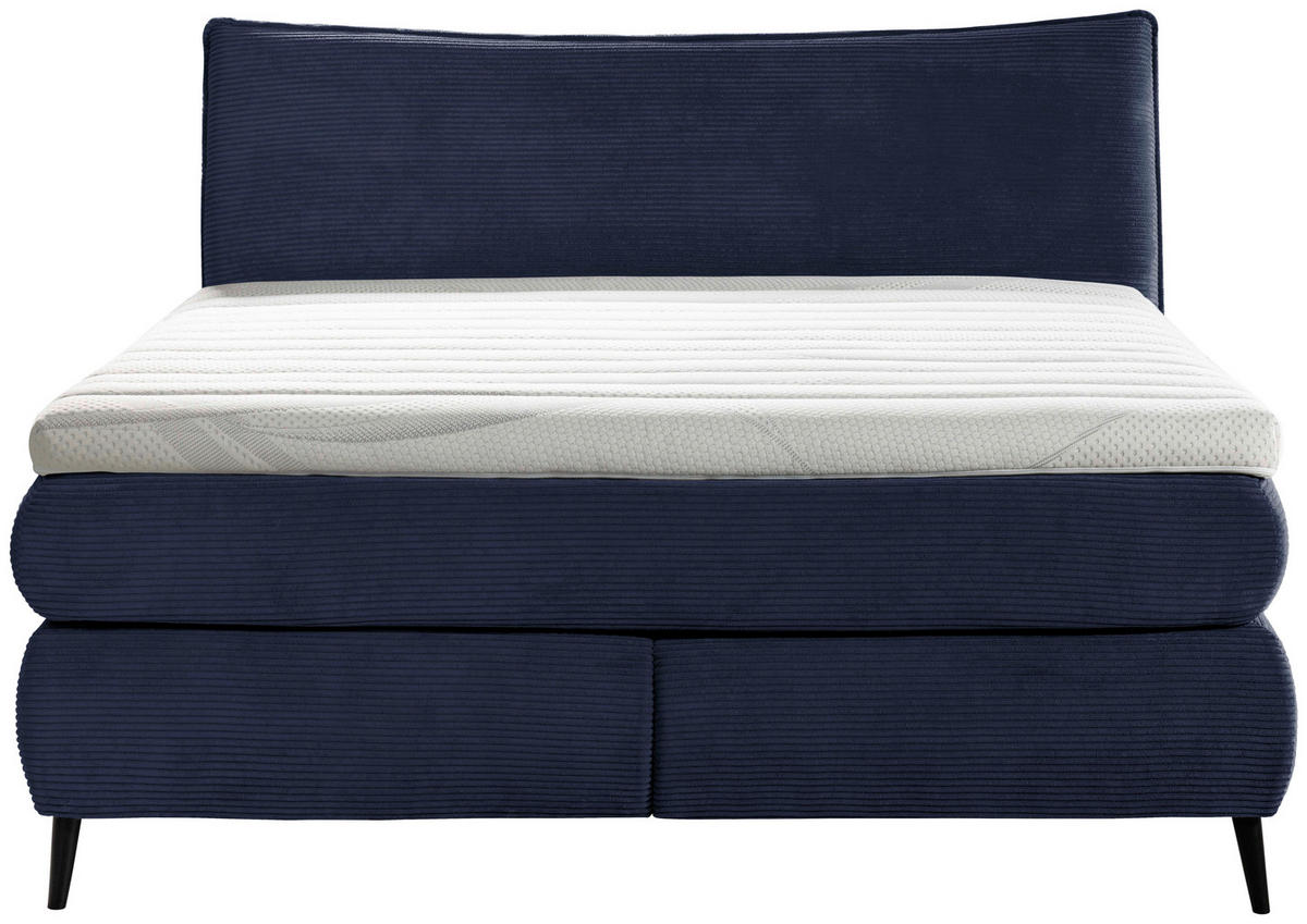 BOXSPRINGBETT 180/200 cm  in Blau  - Blau/Schwarz, Trend, Holz/Textil (180/200cm) - Esposa