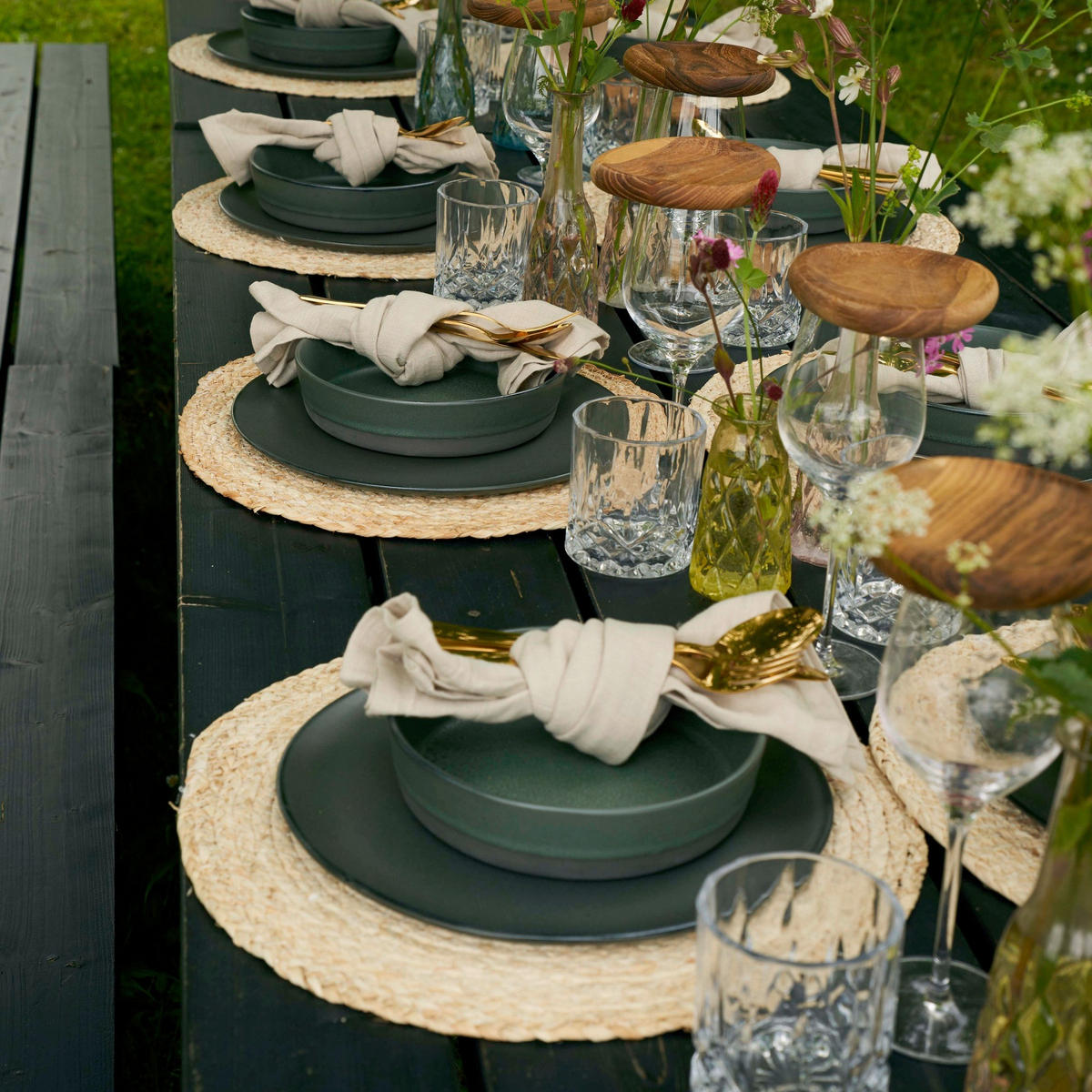 SPEISETELLERSET RAW 6-teilig  - Grün, Basics, Keramik (28cm) - Aida