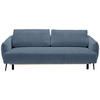 SCHLAFSOFA in Chenille Blau  - Blau/Schwarz, Konventionell, Textil/Metall (228/75/98cm) - Carryhome
