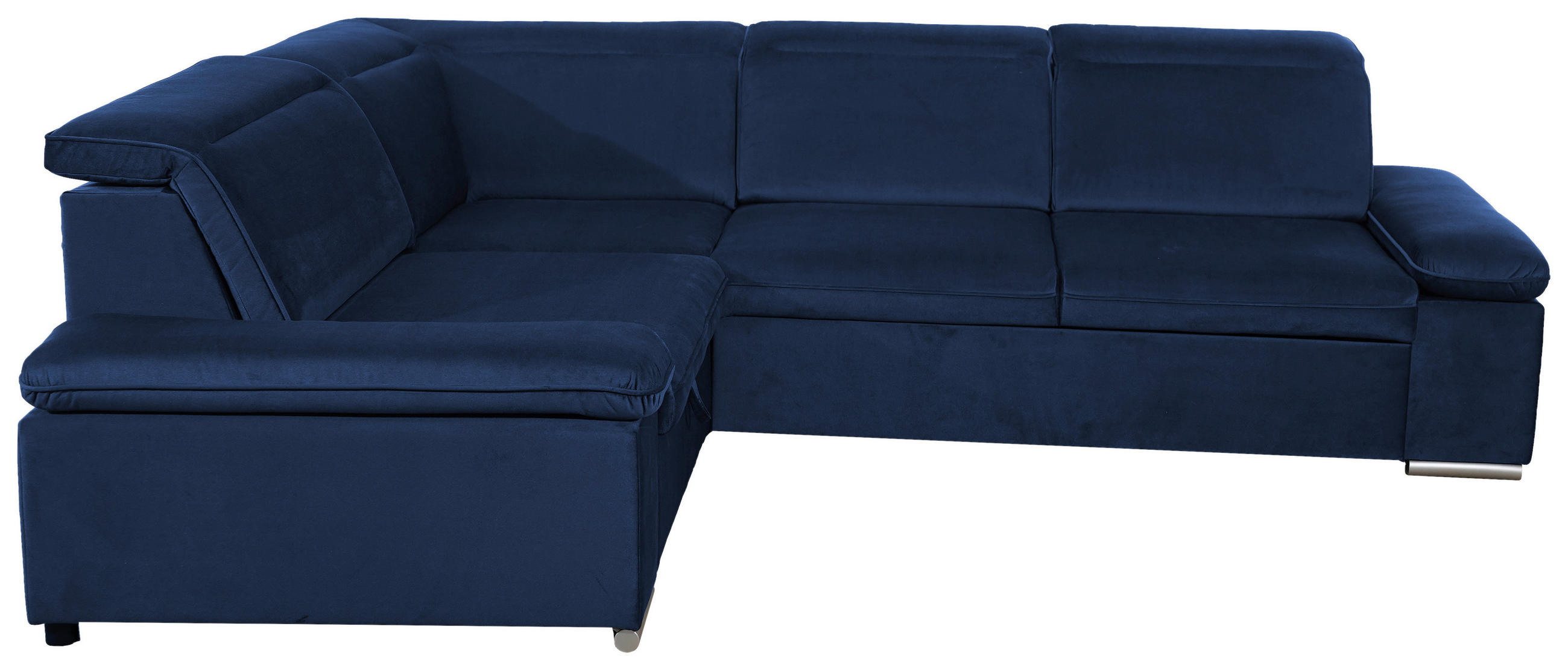 MID.YOU ROZKLADACIA ROHOVÁ POHOVKA, textil, tmavomodrá