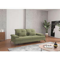 2,5-SITZER in Flachgewebe Hellgrün  - Schwarz/Hellgrün, KONVENTIONELL, Textil/Metall (202/90/122cm) - Sit & More