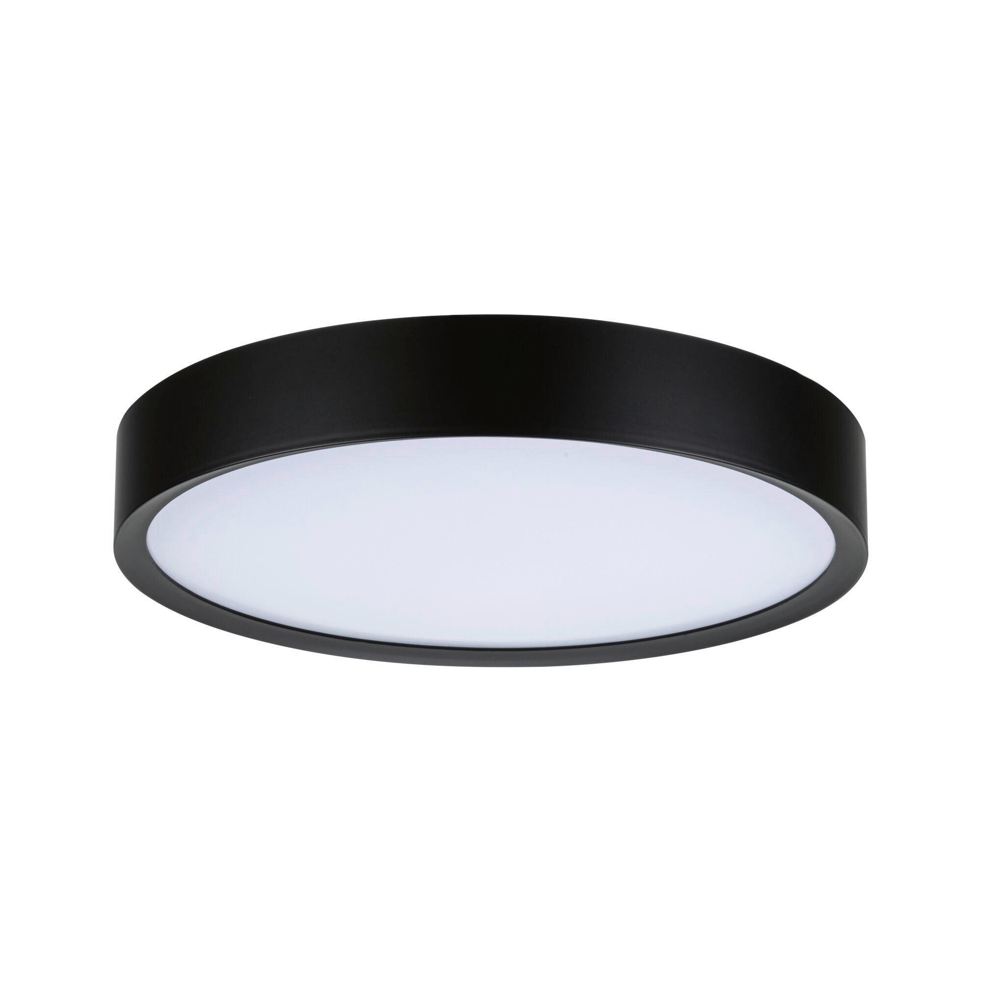 LED-DECKENLEUCHTE Tega 33,4/6,5 cm   - Schwarz, Basics, Kunststoff (33,4/6,5cm) - Paulmann